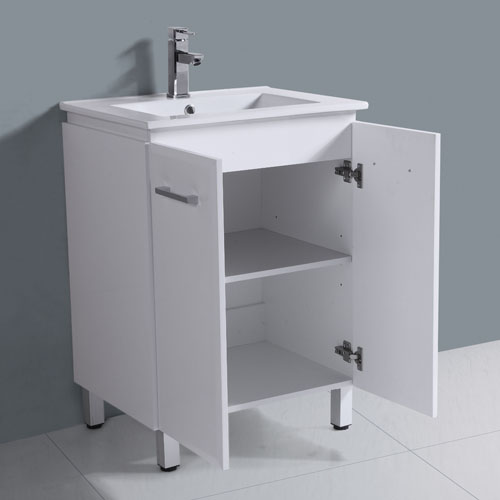 600mm Freestanding Gloss White Bathroom Furniture