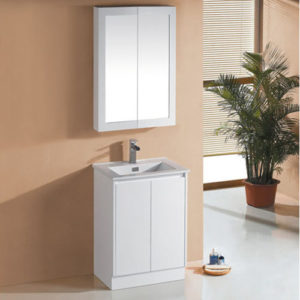 Gloss White Finger Pull Vanity Bathroom Furniture
