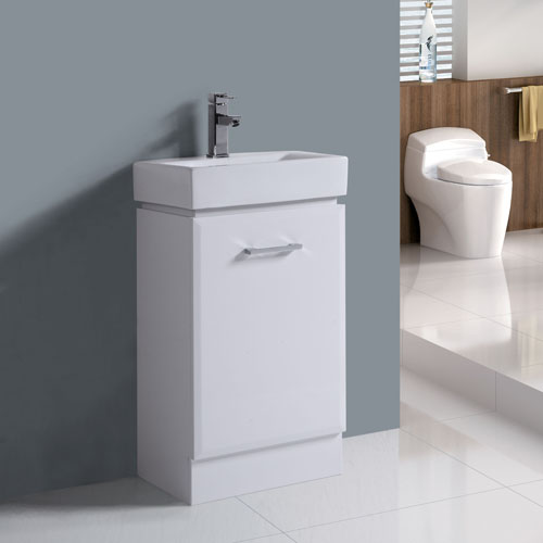 450mm Compact Gloss White Vanity Bathroom Furniture