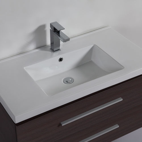 Melamine Covered Floating Vanity Unit 900mm Wall Hung