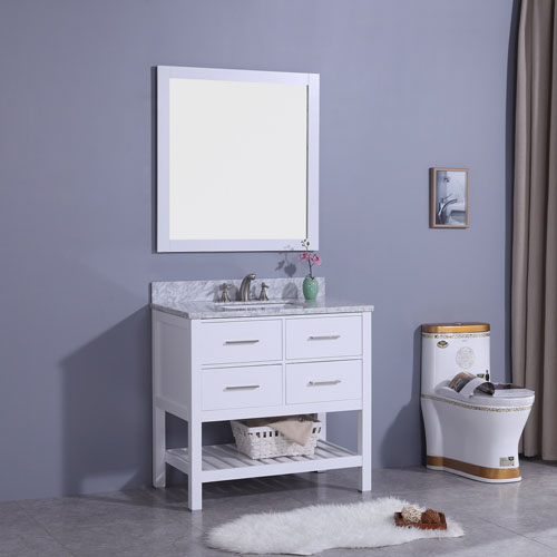 Bathroom Vanity Set Marble Top Undermount Ceramic Sink